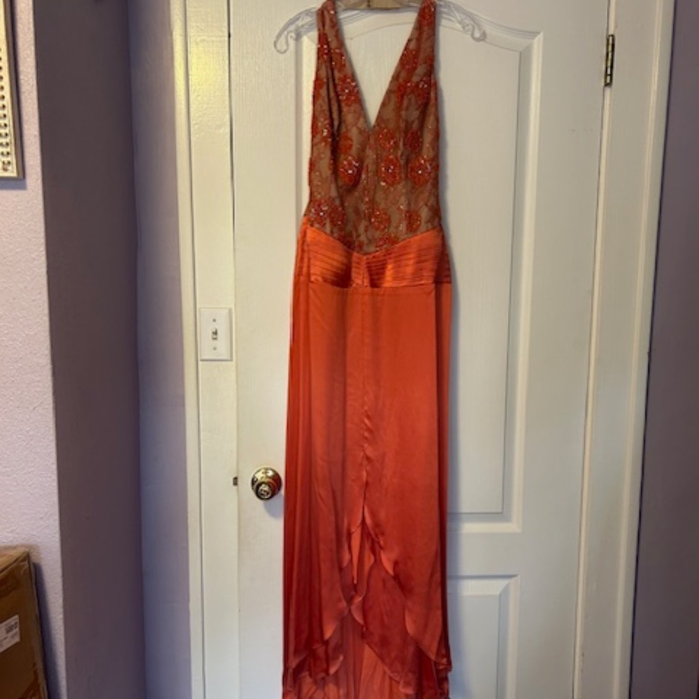 Jovani orange formal gown - Size 10
